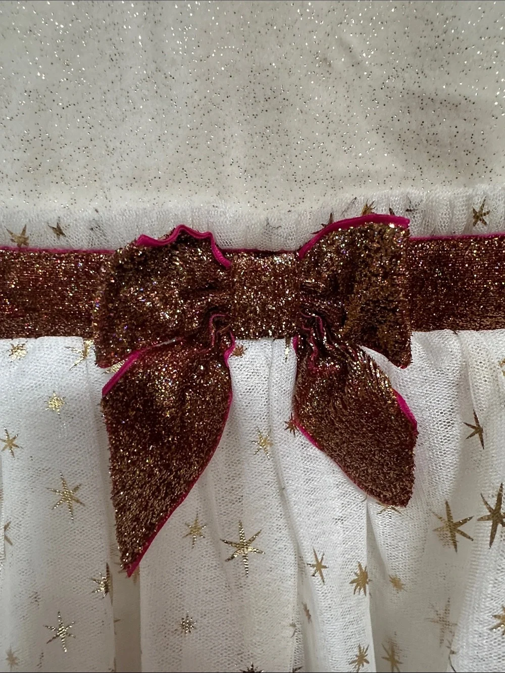 American Girl White Glitter Dress